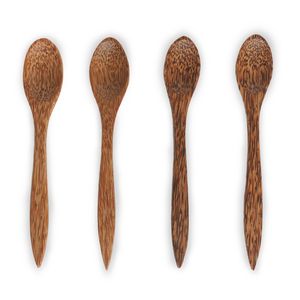 Cuillères à thé vintage artisanales en bois de noix de coco cuillère à café ensemble avec différentes tailles du Vietnam - Product Image 2