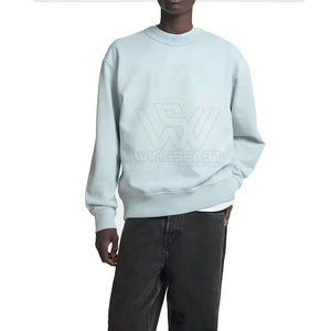 Venta caliente nueva llegada hombres ácido lavado sudadera al por mayor diseño personalizado básico ácido lavado sudadera para hombres - Product Image 2