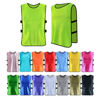 Bavoirs de football pour adultes Gilet de sport en polyester à séchage rapide pour entraînement d'équipe