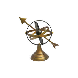 Globo esférico armilar de diseño metálico con vajilla de metal de fábrica, globo para laboratorio de oficina y diseños escolares, globo metálico antiguo - Product Image 3