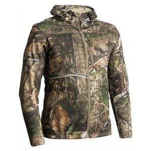 Long camouflage de chasse pour hommes personnalisé, veste imprimée teintée par cravate, tissu 100% coton, fermeture à bouton et à glissière, multi-poches à l'avant - Product Image 2