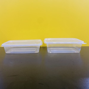 Boîte en plastique jetable de forme rectangle de 550ml avec logo personnalisé à prix réduit d'usine pour aliments/fruits/salades avec couvercle Offre Spéciale transparent - Product Image 6