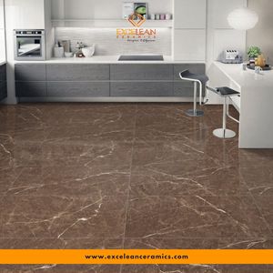 Moderno lujo 60x120 60x60 porcelana cerámica piso pared azulejos Chocolate marrón hecho India Morbi para Villa dormitorio baño Hall - Product Image 3
