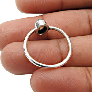 Anillo Bohemio de Plata de Ley 925 de Alta Calidad con Piedra Lunar Arcoíris Natural de Corte Ovalado, Diseño Simple, Anillos para Mujer - Product Image 4