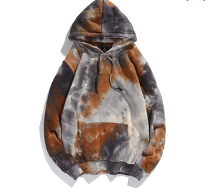 Sweat à capuche tie-dye surdimensionné personnalisé épais pur coton polaire hiver style décontracté vente en gros - Product Image 4