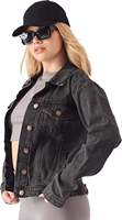 Veste en jean tricotée pour femme, noire, style élégant, respirante, coupe-vent, décontractée, look saisonnier, personnalisable
