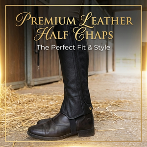 Demi-galon classique anglais haut de gamme en cuir noir, rembourrage doux et confortable, panneau élastique, fermeture éclair arrière, poche personnalisable pour - Product Image 2