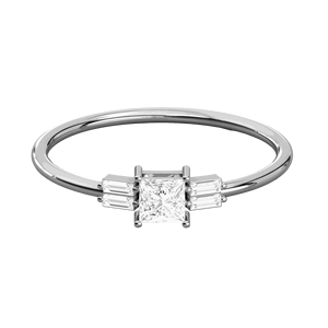 Anillo de Boda de Diamantes Princess And Baguette para Mujer - Product Image 5
