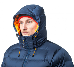 Winter Men's Puffer Jacket Canvas Thickening High Street Style Quick Dry Breathable Stand Collar Front Logo <b>for</b> Hiking - Product Image 2