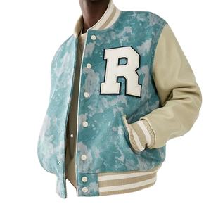 Vestes Streetwear d'hiver décontractées pour hommes Logo brodé équipe sportive Baseball Patch toile Letterman uniformes chauffants coupe-vent - Product Image 3