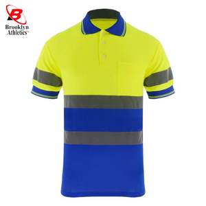 Construction Polo haute visibilité sécurité vêtements de travail personnalisés chemises haute visibilité en vrac - Product Image 3
