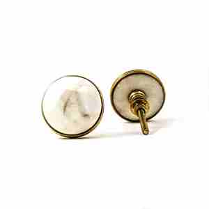 PERILLA DE PUERTA DE MÁRMOL Y LATÓN Perilla de Puerta Color Personalizado Forma Tamaño Hecho en India - Product Image 6