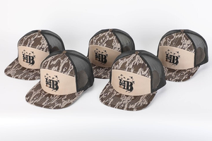 Sombrero de camuflaje HB algodón 7 paneles personalizado al por mayor Snapback estructurado camuflaje caza malla camionero al aire libre logotipo bordado personalizado - Product Image 2