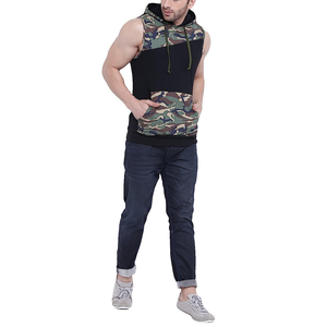 2023 Summer Sleeveless Gym <b>Hoodies</b> for Men High Quality 100% Cotton Custom Logo Print <b>Bodybuilding</b> Muscles Pattern Wholesale - Product Image 4