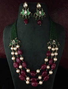 Collar de Piedras Preciosas Naturales con Rubí, Rubí Azul, Esmeralda y Ónix - Certificado IGI, 20 Quilates, Regalo para Mujer para Ocasiones Especiales - Product Image 2