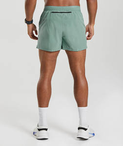 Shorts de sport pour hommes en toile de couleur unie, écologiques, à séchage rapide, respirants, imperméables, avec taille élastique, pour la gym, le fitness et le jogging - Product Image 6