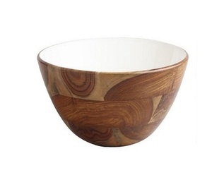 Bol en bois personnalisé pour la vente en gros Bol de service en bois de meilleure conception et de forme ronde pour la cuisine et la décoration de table - Product Image 3
