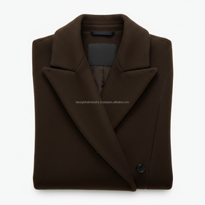 Abrigo de Lana Marrón Oscuro Personalizado para Mujer, Ropa de Invierno de Marca Privada - Product Image 5