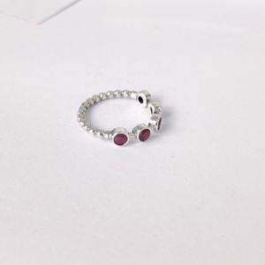 แหวนเงินอัญมณีขนาดเล็กแหวนเงินน้ำหนักเบาแหวนเงินแท้ - Product Image 4