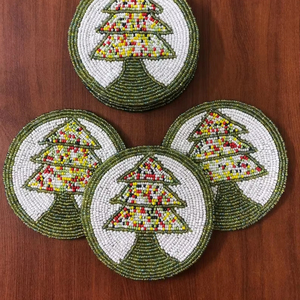 Dessous de verre en noyer Ensembles de dessous de verre en bois de noyer-Qualité supérieure - Product Image 1