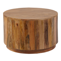 Table basse en bois sculpté artisanal Smart Art, design rustique moderne, hauteur réglable, meubles de salon décoratifs