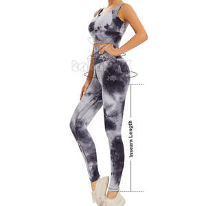 Ensemble de yoga écologique pour femmes, taille haute élastique, respirant, séchage rapide, couleur unie, vêtements décontractés pour l'entraînement, la gym et le fitness - Product Image 2