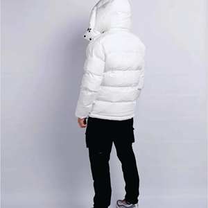 Chaqueta Acolchada Gruesa Transpirable de Nailon/Poliéster para Hombre, Tallas Grandes, con Logotipo Personalizado, Diseño Ojo de Halcón, Deportiva, Desmontable, para Invierno - Product Image 4