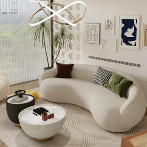 Sofá Seccional de Tela de Diseño Modular Nórdico Moderno, Ajustable, de Lujo, con Almacenamiento, para Sala de Estar, Apartamentos Pequeños, Hoteles, Dormitorios, Color Crema - Product Image 6
