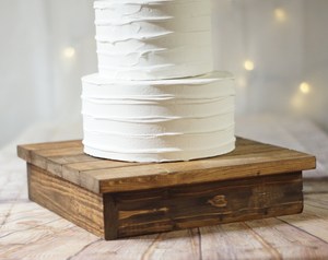 Mango Wood Square <b>Cake</b> <b>Stand</b> Wedding Decor Wooden Riser Box Tray Cupcake Baby Bridal Shower Table <b>Set</b> for birthday party event - Product Image 5