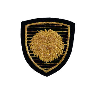 Blazer multicolore en laine avec badge de poche brodé à la main au Royaume-Uni |   Badges de sécurité en fil de bullion faits à la main - Product Image 1