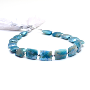 Lote de fábrica de piedra lunar azul natural con forma de rectángulo facetado, hebra de piedras preciosas de 8 pulgadas, 10X8 a 11X9 MM para la fabricación de joyas - Product Image 3