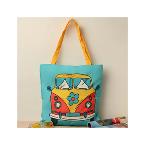 Custom Logo Recyclable Handmade 100% Cotton Indian Embroidered Shopping <b>Bag</b> Quick Dry Lightweight Sustainable Wholesale Durable - Product Image 2