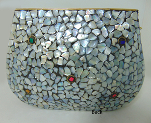 Wholesale Silver Wedding Party Ladies Elegant Flap Metal Clutch Indian Ethnic Mosaic Clutch From Delhi - Product Image 5