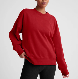 Sudadera Extra Grande para Mujer, Cuello Redondo, 100% Algodón, Felpa Gruesa de 450 GSM, Estilo Casual, Hip Hop, para Invierno y Otoño - Product Image 6