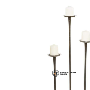 ชุดเชิงเทียนคริสต์มาสอะลูมิเนียมสุดหรู |   เชิงเทียนทรงเสาพิมพ์ลายแบบสเปรย์ เป็นมิตรกับสิ่งแวดล้อม สำหรับตกแต่งบ้าน โรงแรม และงานอีเว้นท์ - Product Image 3