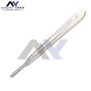 ใบมีดผ่าตัดเหล็กกล้าคาร์บอนปลอดเชื้อ 100 ใบ # 24 พร้อมด้ามจับมีดผ่าตัด 1 อัน # เครื่องมือผ่าตัดความแม่นยำสูงสำหรับการแพทย์ - Product Image 3