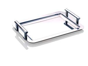 Herramientas de panadería comercial Bandeja para hornear Bandeja para servir pizza de aluminio rectangular apilable - Product Image 2