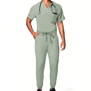 Cómodo ligero Spandex Material transpirable Diseño Verano Hospital Enfermera Scrub Sets-ODM OEM Disponible - Product Image 1