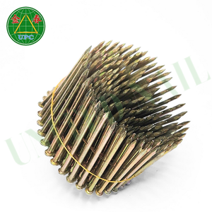 Clavos de bobina de acero al carbono de vástago liso de 2,5mm x 50mm al mejor precio con estilos de cabeza a cuadros para fabricación de palés - Product Image 6