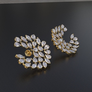 Avarta Elegant Sterling Silver <b>Fine</b> <b>Stud</b> <b>Earrings</b> Elegant Jewellery Design - Product Image 1