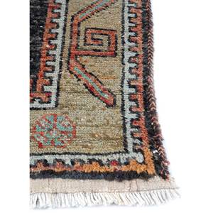 Tapis en laine noués à la main Nuray à motifs géométriques Pae-2972 pour couloir et salon, modèle rectangulaire en polyester avec techniques artisanales - Product Image 4
