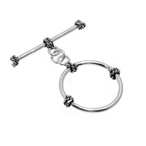 28X37MM Plata antigua Oro oxidado Cobre antiguo Chapado en plata esterlina Forma geométrica Fabricación de joyas Cierre de palanca Prem - Product Image 4