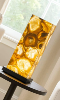 Lampe LED en résine faite à la main en forme de fleur, veilleuse, statue de plongée, thème sous-marin, cadeau fête des Mères, sac de pierres d'agate
