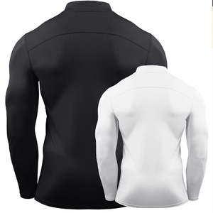 Men's Crew Neck <b>Lightweight</b> Compression Pullover <b>Sweatshirt</b> Long Sleeve Fitness Top Gym Running Made Fleece Sport Top - Product Image 3