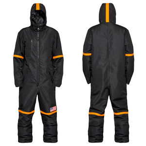 Combinaison de ski personnalisée, noire, imperméable, une pièce, coupe-vent, veste à capuche pour snowboard, pantalon cargo pour le ski, combinaison de ski - Product Image 5