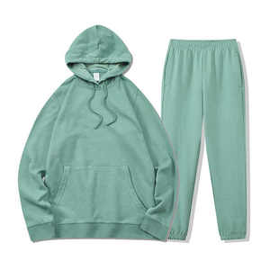 Custom Winter Autumn Eco Friendly Sustainable Cotton Sportswear Unisex Casual Tracksuit Hoodie and Jogger <b>Sweatpants</b> <b>Sets</b> - Product Image 2