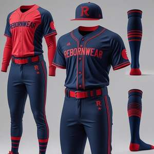 Meilleur uniforme de balle de base 7V7 Ensemble de baseball de style de rue personnalisable de haute qualité - Product Image 5