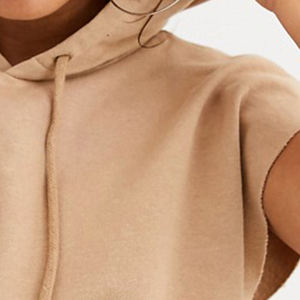 2025 personnalisé grande taille femmes Streetwear en gros recadrée pull hauts à capuche à manches longues 100% coton sweat à capuche pour les femmes - Product Image 5