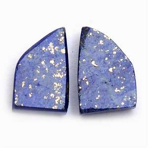 คุณภาพสูง10กะรัต Lapis Lazuli rosecut สร้อยคอ Cabochon โคลเวอร์9มม. แฟนซี30x13มม. คุณภาพสูง - Product Image 2