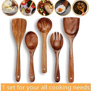 Juego de utensilios de cocina Juego de cocina de madera de 2 Tazones de Venta caliente Hecho EN LA India Incluye juego de servidor de ensalada de madera - Product Image 3